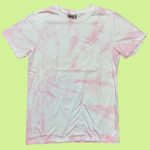 Inner Thoughts Pink Tie Dye Tee with "I Did It For Me" Design in Pink - Picture 2 of 2